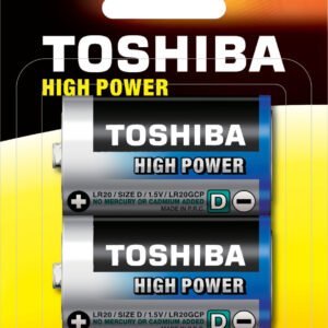 Toshiba High Power Αλκαλικές Μπαταρίες D 1.5V 2τμχ