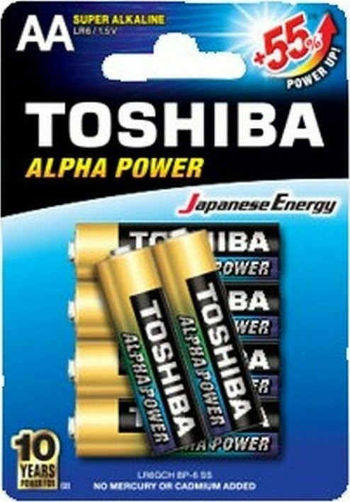 Toshiba Alpha Power Αλκαλικές Μπαταρίες AA 1.5V 6τμχ