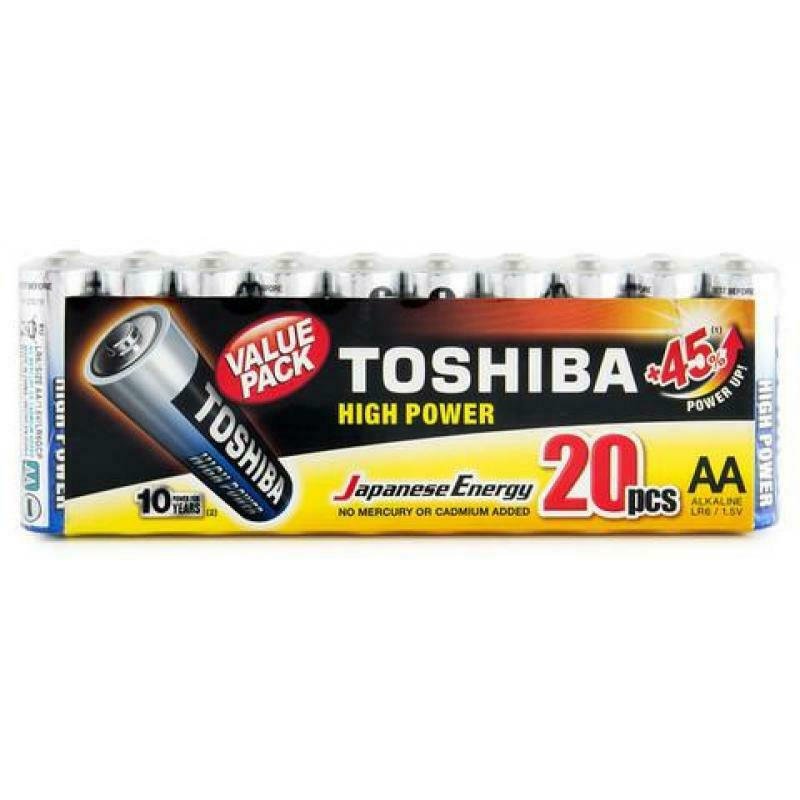 Toshiba High Power Αλκαλικές Μπαταρίες AA 1.5V 20τμχ