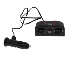 CARSUN Φορτιστής Αυτοκινήτου μς 2 παροχές και 2 USB