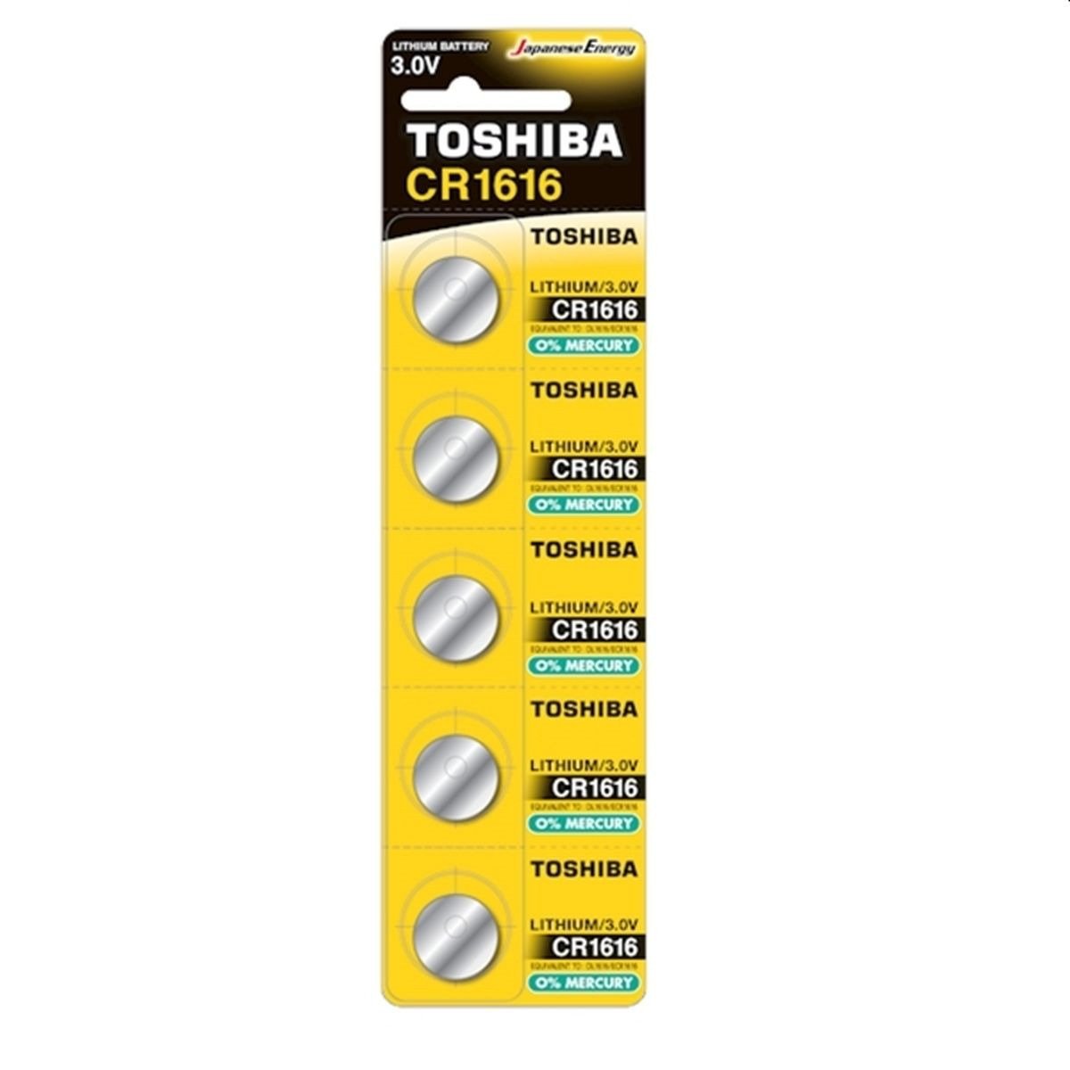 Toshiba Μπαταρίες Λιθίου Ρολογιών CR1616 3V 5τμχ