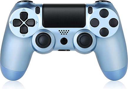 SPV Doubleshock Ασύρματο Gamepad για PS4 Titanium Blue