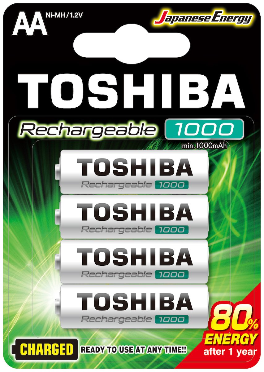 Toshiba Επαναφορτιζόμενες Μπαταρίες AA 1000mAh 4τμχ