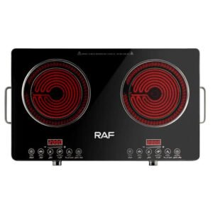Raf R.8050 TS04171 Επιτραπέζια Εστία Κεραμική Διπλή Μαύρη