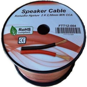 FT Electronics Cable 2x2.5mm - Ατερμάτιστο 100m (FTT12-004)