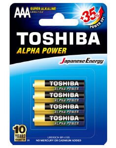 Toshiba Αλκαλικές Μπαταρίες AAA 1.5V 4τμχ 114015