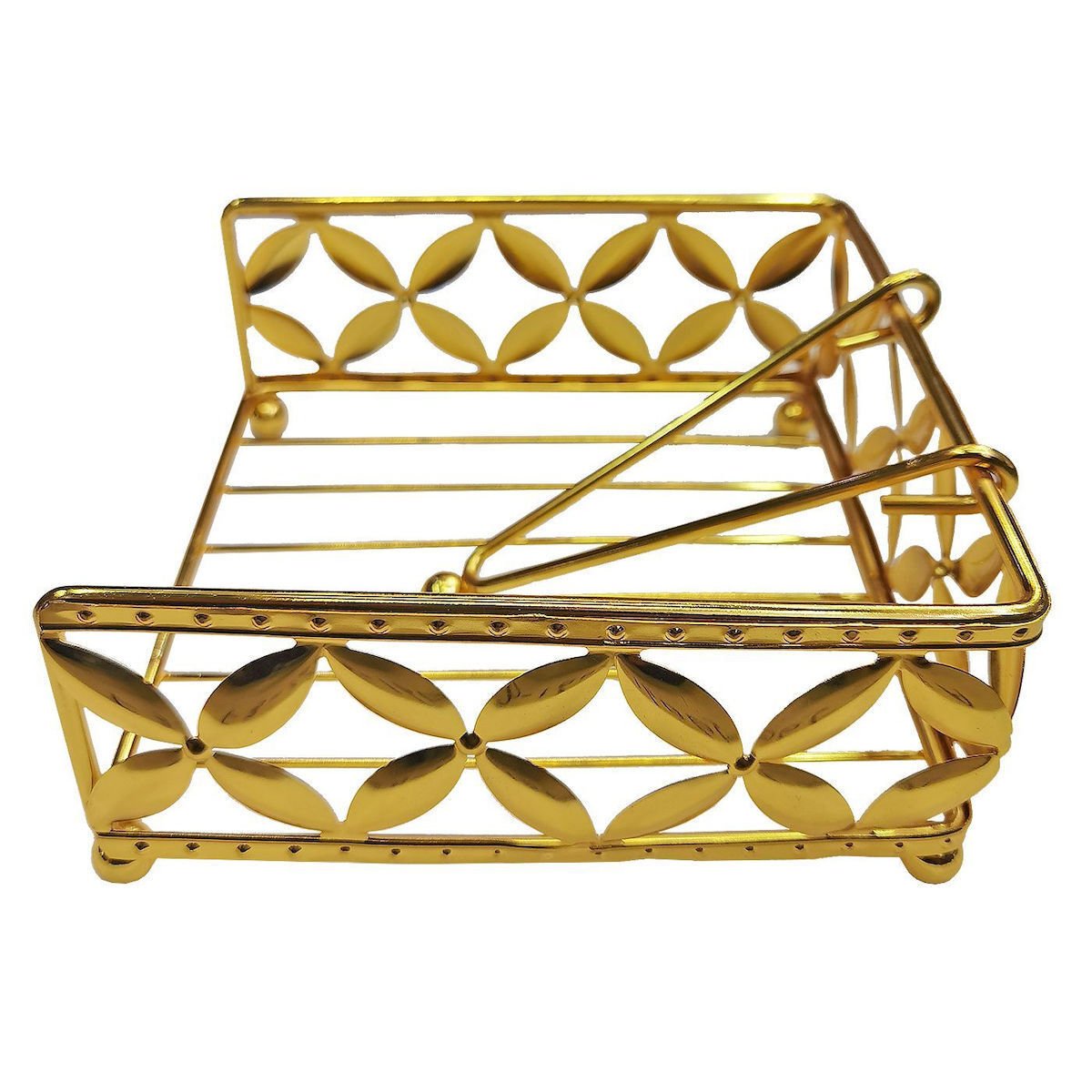 SPV Χαρτοπετσετοθήκη Μεταλλική Χρυσή 16x16x7cm