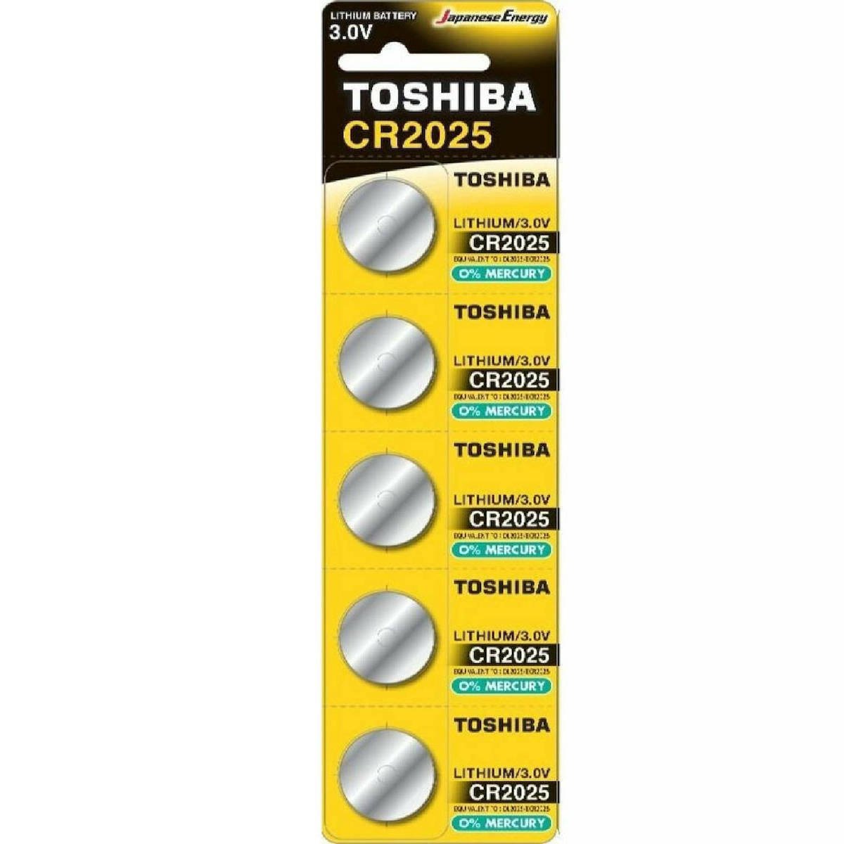 Toshiba Μπαταρίες Λιθίου Ρολογιών C2025 3V 5τμχ