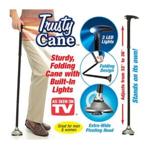 Σπαστό Μπαστούνι Φως Led Περιστρεφόμενη Βάση Trusty Cane