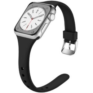 Silicone strap soft small black 38-40-41mm