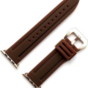 Apple watch band silicone strap brown