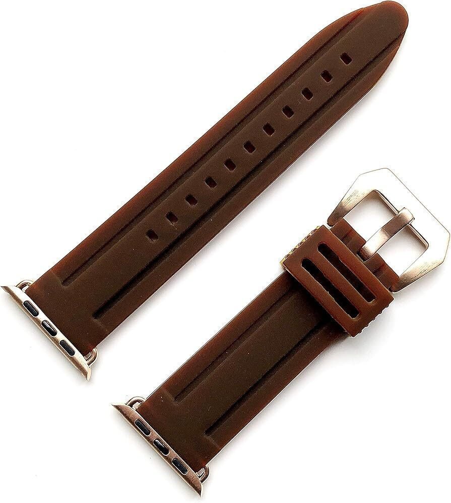 Apple watch band silicone strap brown