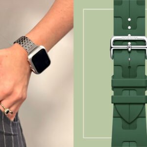 Silicone strap soft small green 42-44-45-49mm