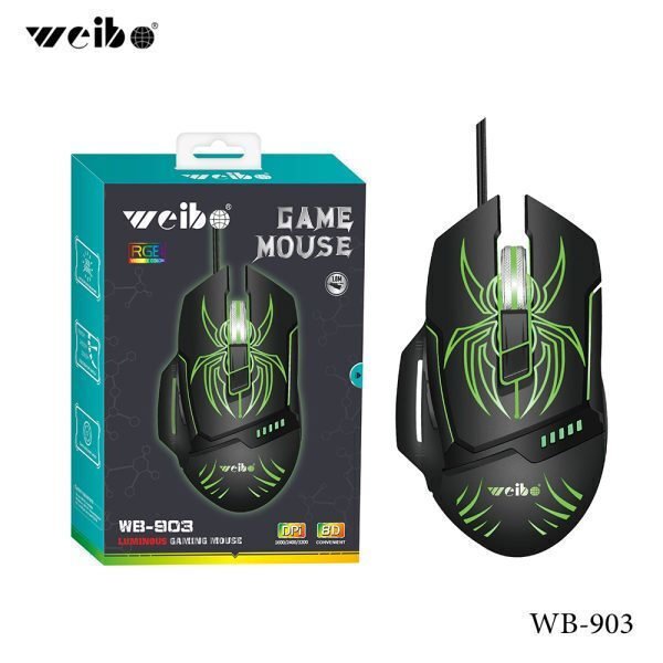 SPV Gaming mouse wired 1.8m wb-903 spider design