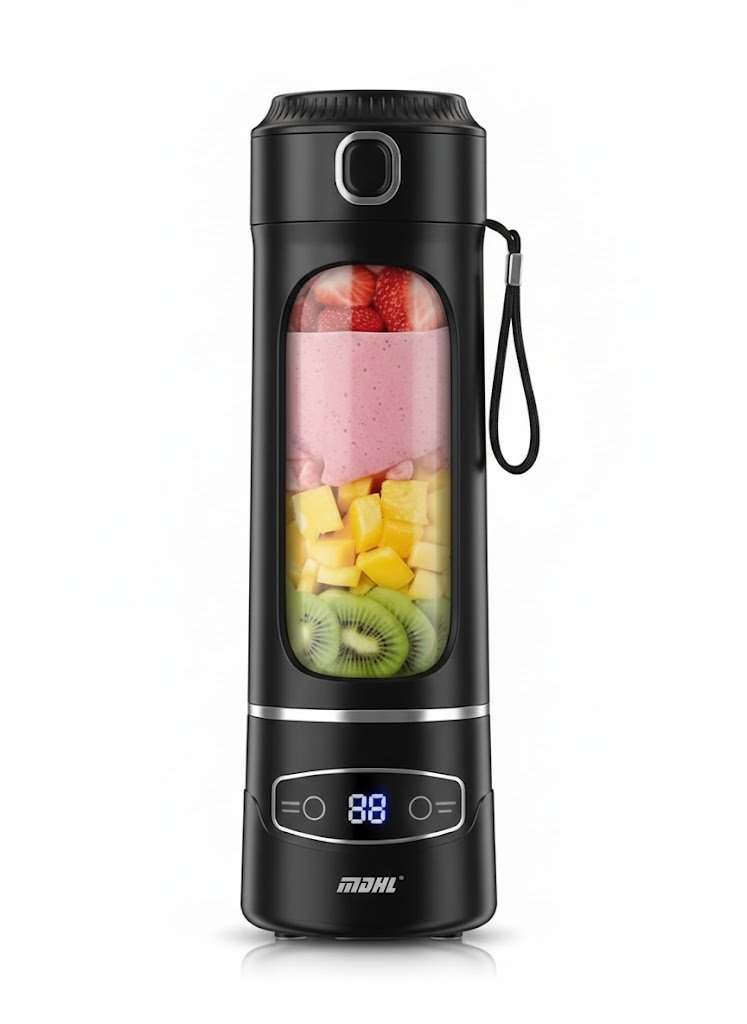 MDHL Μπλέντερ με Πλαστική Κανάτα 600 ml 50W Μαύρο AJ-02