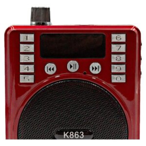 Megafon K863 Επιτραπέζιο Ραδιόφωνο με Bluetooth και USB Κόκκινο