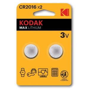 Kodak Max Lithium Μπαταρίες Ρολογιών CR2016 3V 2τμχ