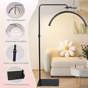 SPV T Επιδαπέδιο Φωτιστικό LED 36W με Ημιφεγγάρι και Τηλεχειριστήριο Μαύρο