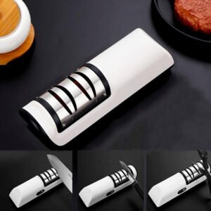 Αυτόματος ηλεκτρικός ακονιστής USB από ανοξείδωτο ατσάλι Αντιολισθητικό κάτω μέρος, γρήγορο και αποτελεσματικό εργαλείο ακονίσματος κουζίνας SPV