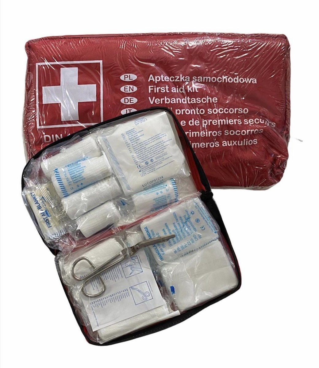 SPV Φαρμακείο Αυτοκινήτου 16 Τεμαχίων Πλήρες Kit Πρώτων Βοηθειών Σύμφωνα με τις Ευρωπαϊκές Προδιαγραφές Car First Aid Kit