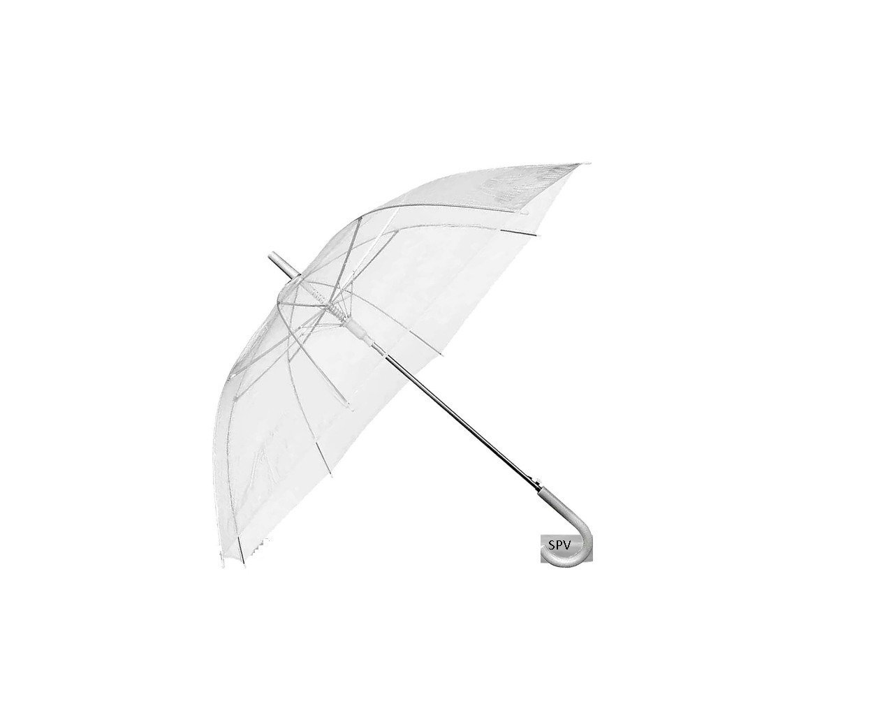 SPV TS Διάφανη Ομπρέλα 92cm με Εργονομική Λαβή Transparent Umbrella with Ergonomic Handle