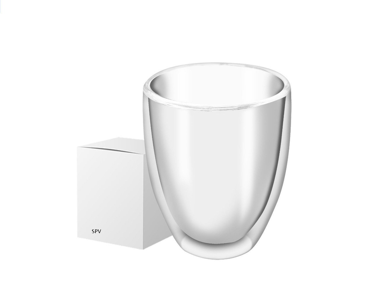 SPV TS Κούπα Διπλό Γυαλί Double-Walled Glass 12×8cm