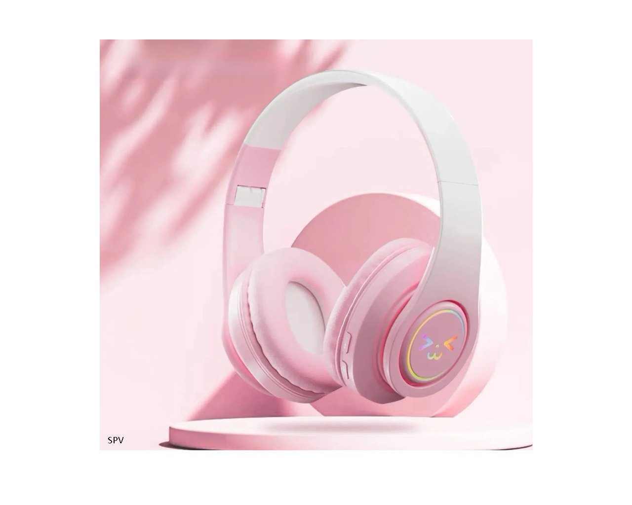 SPV M Ασύρματα Ακουστικά Αναδιπλούμενα Μωβ Foldable Wireless Headphones Ροζ