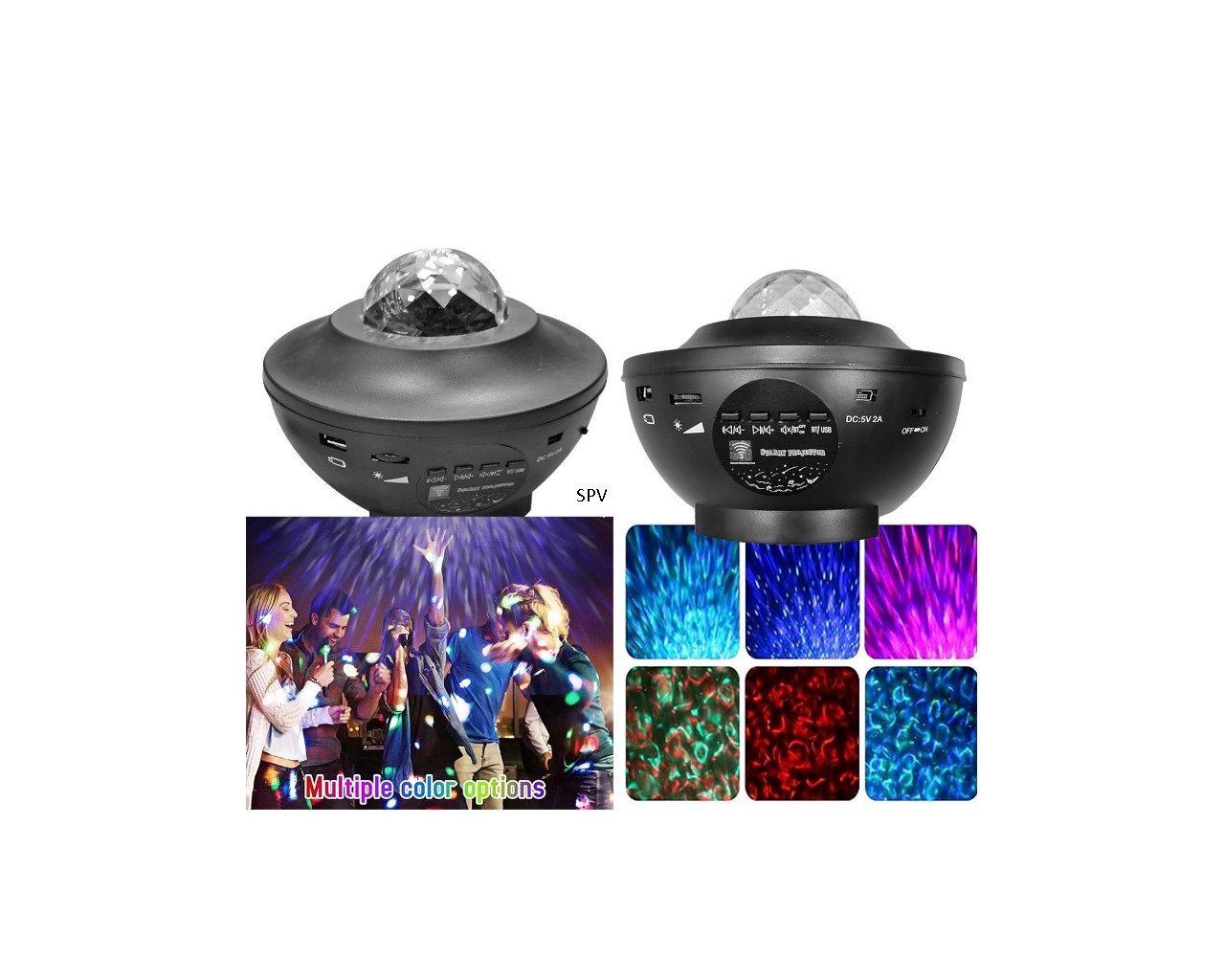 SPV TS Disco Light με Ηχείο Bluetooth 14,5x11,5cm