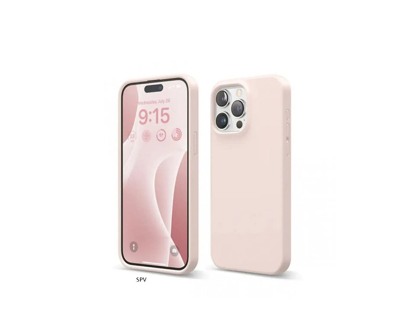 SPV L Θήκη Πλάτη Σιλικόνης Ροζ Back Cover Silicone Pink iPhone 15 Pro Max
