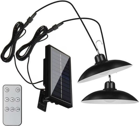 SPV T Σετ 2 Κρεμαστών Ηλιακών Φωτιστικών 200W με Αισθητήρα Κίνησης, Φωτοκύτταρο και Τηλεχειριστήριο