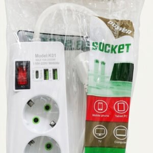 SPV L Πολύπριζο Ασφαλείας 2 Θέσεων + 2 USB & 1 Type-C Λευκό 2-Outlet