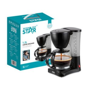 Winning Star Καφετιέρα Φίλτρου 1.2L 800W Μαύρη / Γκρι (ST-9738)