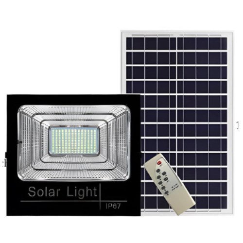 SPV T Στεγανός Ηλιακός Προβολέας LED 200W Ψυχρό Λευκό 6500K με Τηλεχειριστήριο IP67